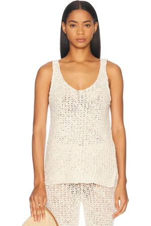 Haight Victoria Knit Top in Off White - White. Size L (also in M, S, XS).