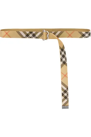 Burberry Double Bar Webbing Belt in Sand - Brown. Size L (also in M).