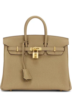 Hermès Togo Birkin 25 Handbag in Etoupe - Taupe. Size all.