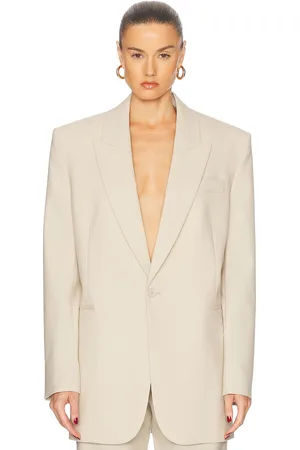 Saint Laurent Tailored Blazer in Beige - Beige. Size 34 (also in 38).