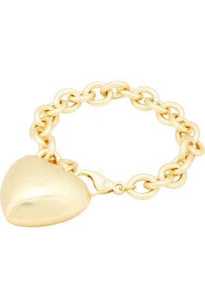 Roxanne Assoulin The Puffy Heart Gold Bracelet in Gold - Metallic Gold. Size all.