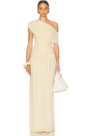 Helsa The Apolla Jersey Dress in Dune - Taupe. Size M (also in S, XL, XS).