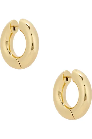 Jennifer Fisher Samira Hinged Micro Huggie Earrings in Yellow Gold - Metallic Gold. Size all.
