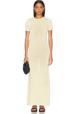 SER.O.YA Airess Maxi Dress in Pastel Yellow - Lemon. Size L (also in M, S, XL, XS).