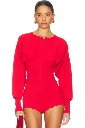 Helsa Elvira Cardigan in Red - Red. Size L (also in M).