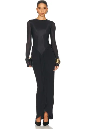 Helsa The Margot Dress in Black - Black. Size XL (also in ).
