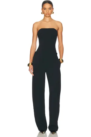Helsa The Heavy Crepe Jumpsuit in Black - Black. Size L (also in M, S, XL, XS).