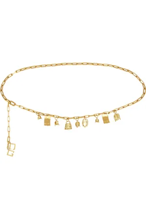 Cult Gaia Bijou Belt in Antique Brass - Metallic Gold. Size all.