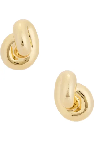 Jennifer Fisher Small Knot Stud Earrings in Yellow Gold - Metallic Gold. Size all.