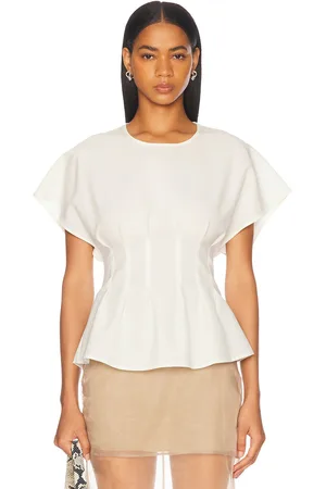 Rohe Sculptural Waisted Top in Optic White - White. Size 34 (also in 38, 40).