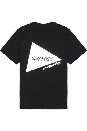 Gramicci X and wander Backprint Tee in Black - Black. Size L (also in M, S, XL/1X).