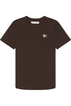District Vision Lightweight Short Sleeve Tee in Earth - Brown. Size M (also in S, XL/1X).