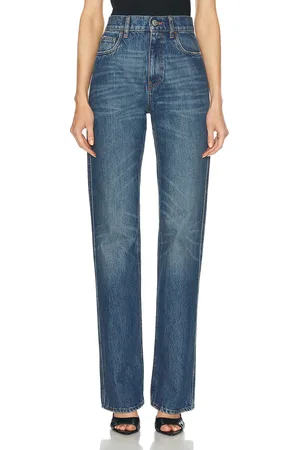 COPERNI High Waisted Straight Leg in Blue - Denim-Medium. Size L (also in XS).
