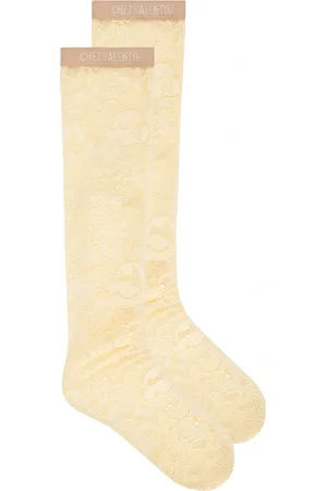 VALENTINO Rebrode Lace Sock in Avorio - Ivory. Size L/XL (also in S/M).