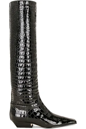 Khaite Marfa Classic Flat Knee High Boot in Black - Black. Size 38 (also in ).
