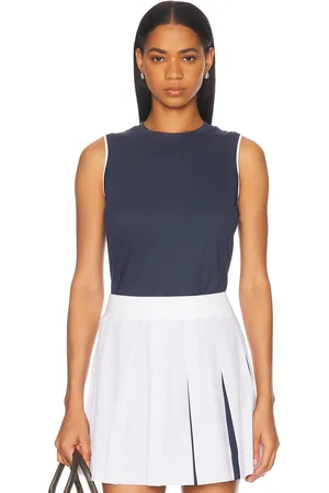 Varley Arton Performance Tank Top in Blue Nights & White - Navy. Size L (also in M, S, XS).