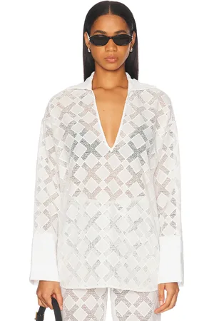 TOVE Luisa Top in White - White. Size 36 (also in 38, 40).