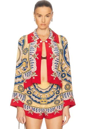 BODE Bricolage Jacket in Red Multi - Mustard,Red. Size S (also in ).