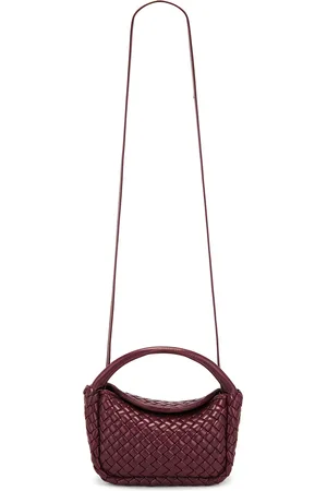 Bottega Veneta Mini Cobble Top Handle Bag in Barolo & Muse Brass - Wine. Size all.