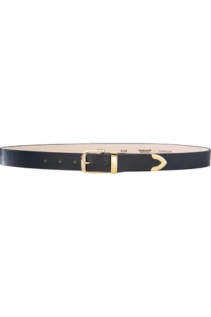 AUREUM Gold Tip Belt in Black - Black. Size M/L (also in XS/S).