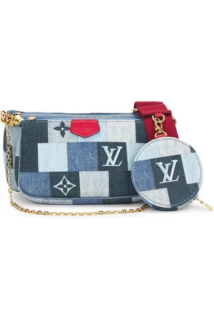 LOUIS VUITTON Denim Patchwork Pochette Accessoires Shoulder Bag in Blue - Blue. Size all.