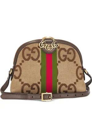 Gucci Jumbo GG Ophidia Dome Shoulder Bag in Brown - Brown. Size all.