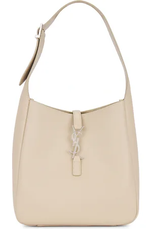 Saint Laurent Small Le 5 A 7 Supple Shoulder Bag in Seasalt - Cream. Size all.