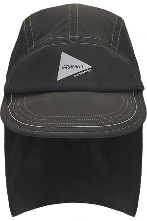 Gramicci X and wander Brushed Nylon Sunshade Cap in Charcoal - Charcoal. Size all.