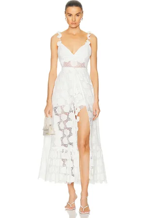 ALEXIS Armas Romper & Cape in White - White. Size S (also in ).