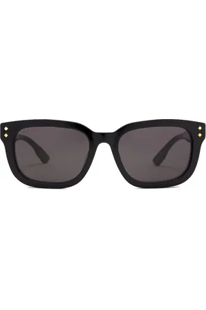 Gucci Square Sunglasses in Black & Grey - Black. Size all.