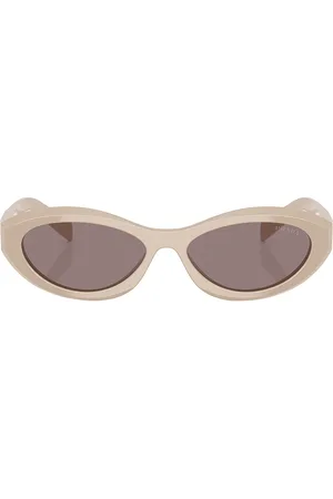Prada Cat Eye Sunglasses in Powder - Taupe. Size all.