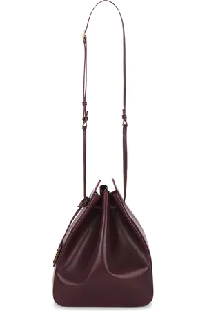 Saint Laurent Large Bucket Bag in Hot Wine - Wine. Size all.