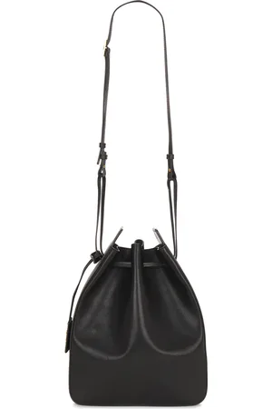 Saint Laurent Large Bucket Bag in Dark Vert Fonce - Black. Size all.