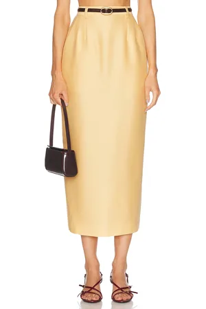 MIMCHIK Pencil Skirt in Yellow - Yellow. Size 2 (also in 4, 6).