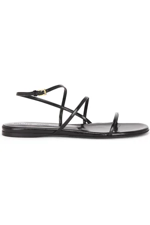 Khaite Loop Flat Sandal in Black - Black. Size 36 (also in 36.5, 37, 37.5, 38, 38.5, 39, 39.5, 41).