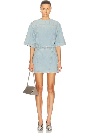 haikure Emy Dress in Paradise Wash - Blue. Size L (also in M, XS).