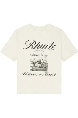 Rhude Heaven On Earth Tee in Vintage White - White. Size S (also in ).