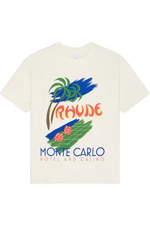 Rhude Roulette Tee in Vintage White - White. Size L (also in M, S).