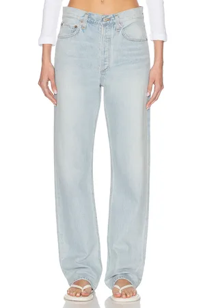 AGOLDE Kelly High Rise Straight in Wave - Blue. Size 23 (also in 24, 25, 26, 27, 28, 29, 30, 31, 32, 33, 34).