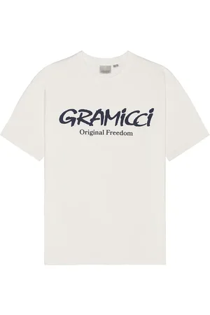 Gramicci Original Freedom Logo Tee in White - White. Size L (also in M, S, XL/1X).