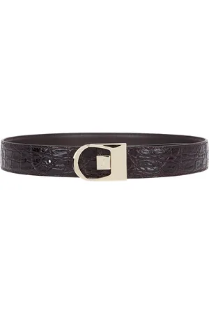 Saint Laurent Ceinture Reversible Belt in Fondente - Chocolate. Size 65 (also in 70, 75, 80, 85, 90).
