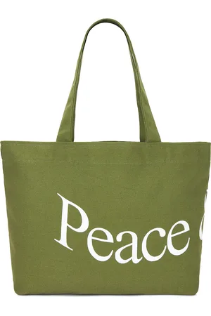 Museum of Peace and Quiet Wordmark Tote Bag in Olive - Olive. Size all.