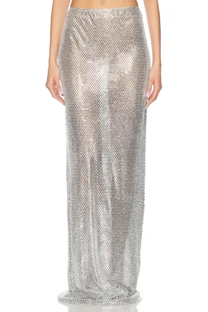 Ilkyaz Ozel Zada Skirt in Elmas - Metallic Silver. Size 38 (also in 40).