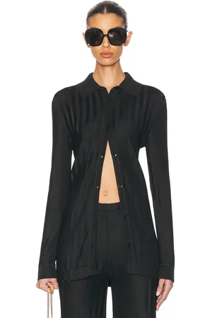 Tom Ford Herringbone Shirt in Black - Black. Size L (also in M, S).