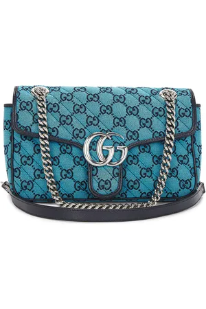 Gucci GG Marmont Shoulder Bag in Blue - Blue. Size all.