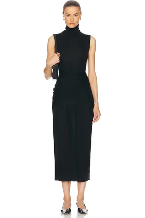 Totême Draped Knit Dress in Black - Black. Size S (also in ).