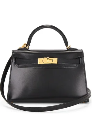 Hermès Box Kelly 20 Handbag in Black - Black. Size all.