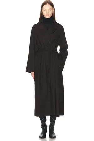 The Row Poseidone Coat in Dark Brown - Chocolate. Size 4 (also in ).