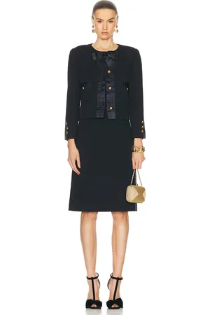 CHANEL Jacket & Dress Set in Black - Black. Size 38 (also in ).