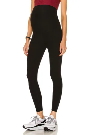 Beyond Yoga Spacedye Love the Bump Maternity Midi Legging in Darkest Night - Black. Size L (also in M, XS).